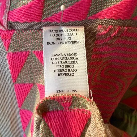 Neon Aztec Jacquard Mini-Dress with embellished lace trim includes two bracelets - Picture 8 of 12